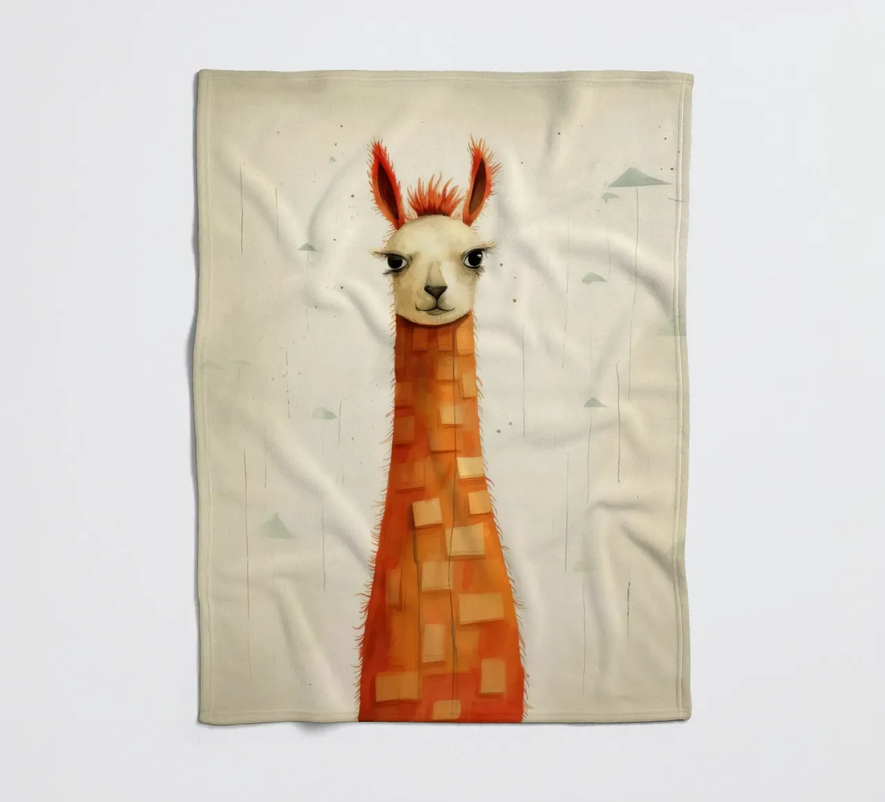Minimal Flame 3 fleece blanket by Minimal Animal Art