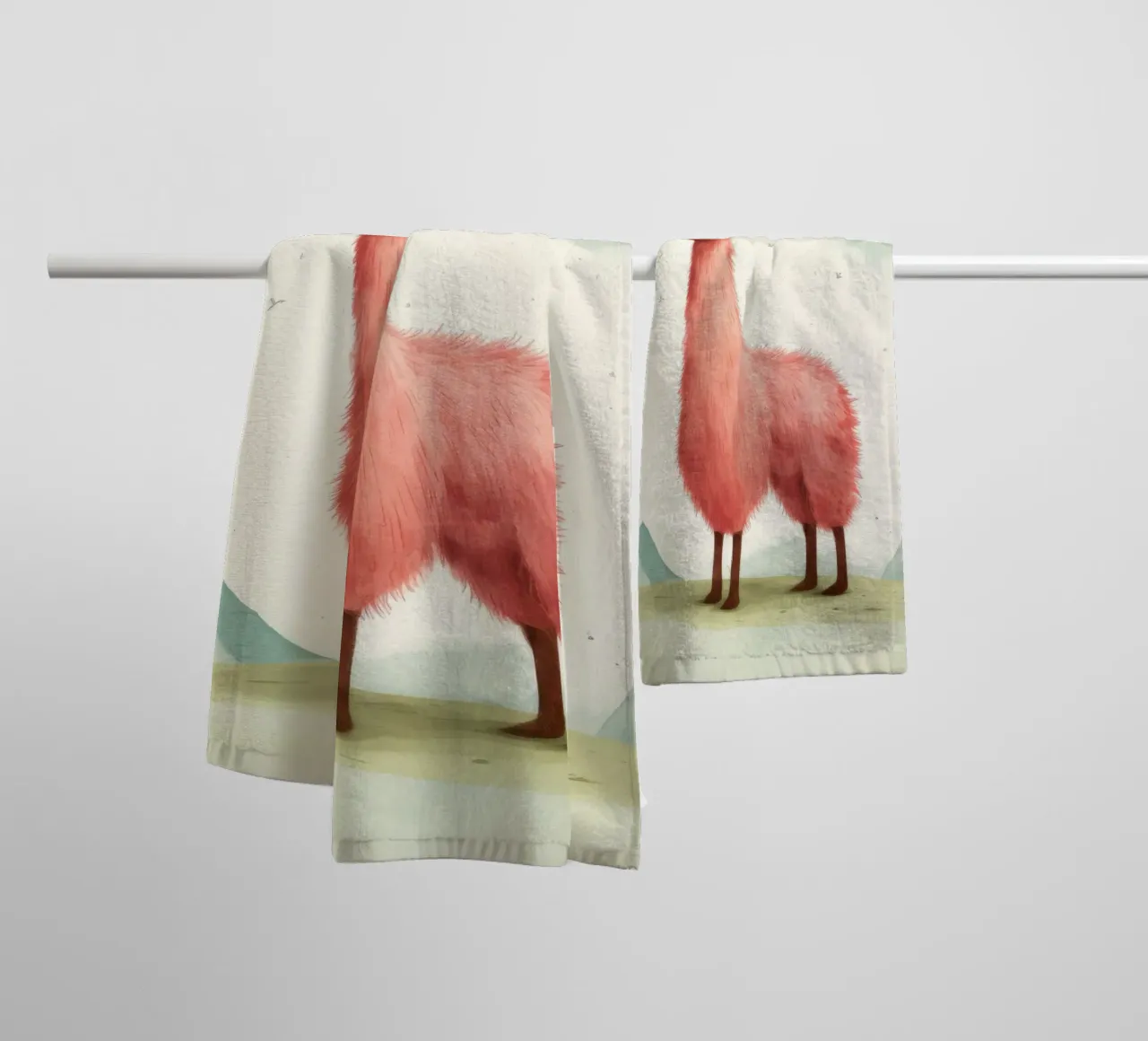 Fiamma minima 4 asciugamano da bagno da Minimal Animal Art