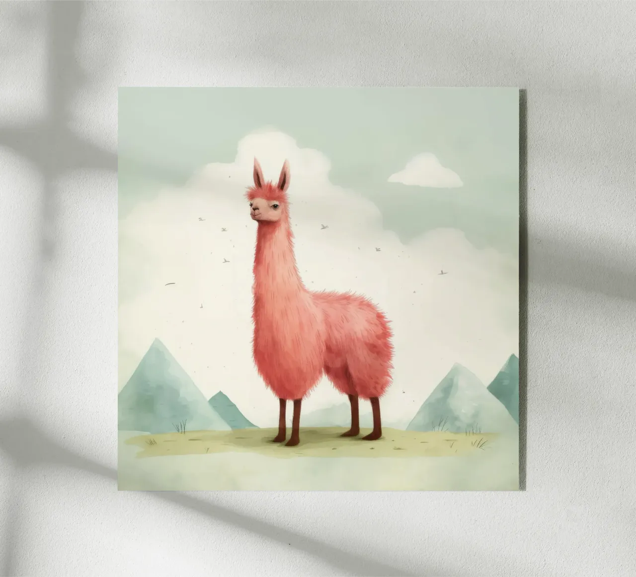 Minimal Llama plexiglass da Minimal Animal Art