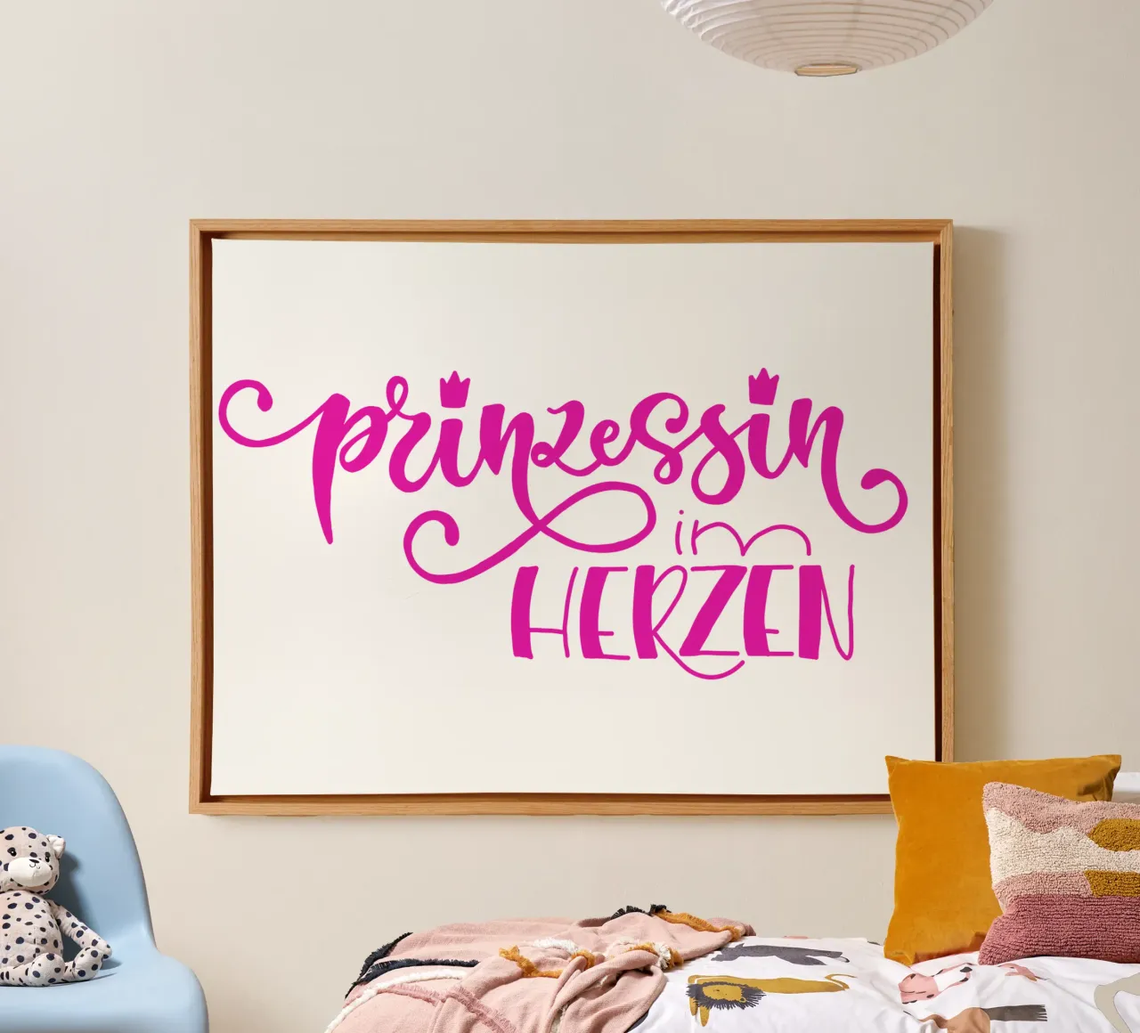 Prinzessin im Herzen tela con Cornice a cassetta da Miris bunte Modewelt