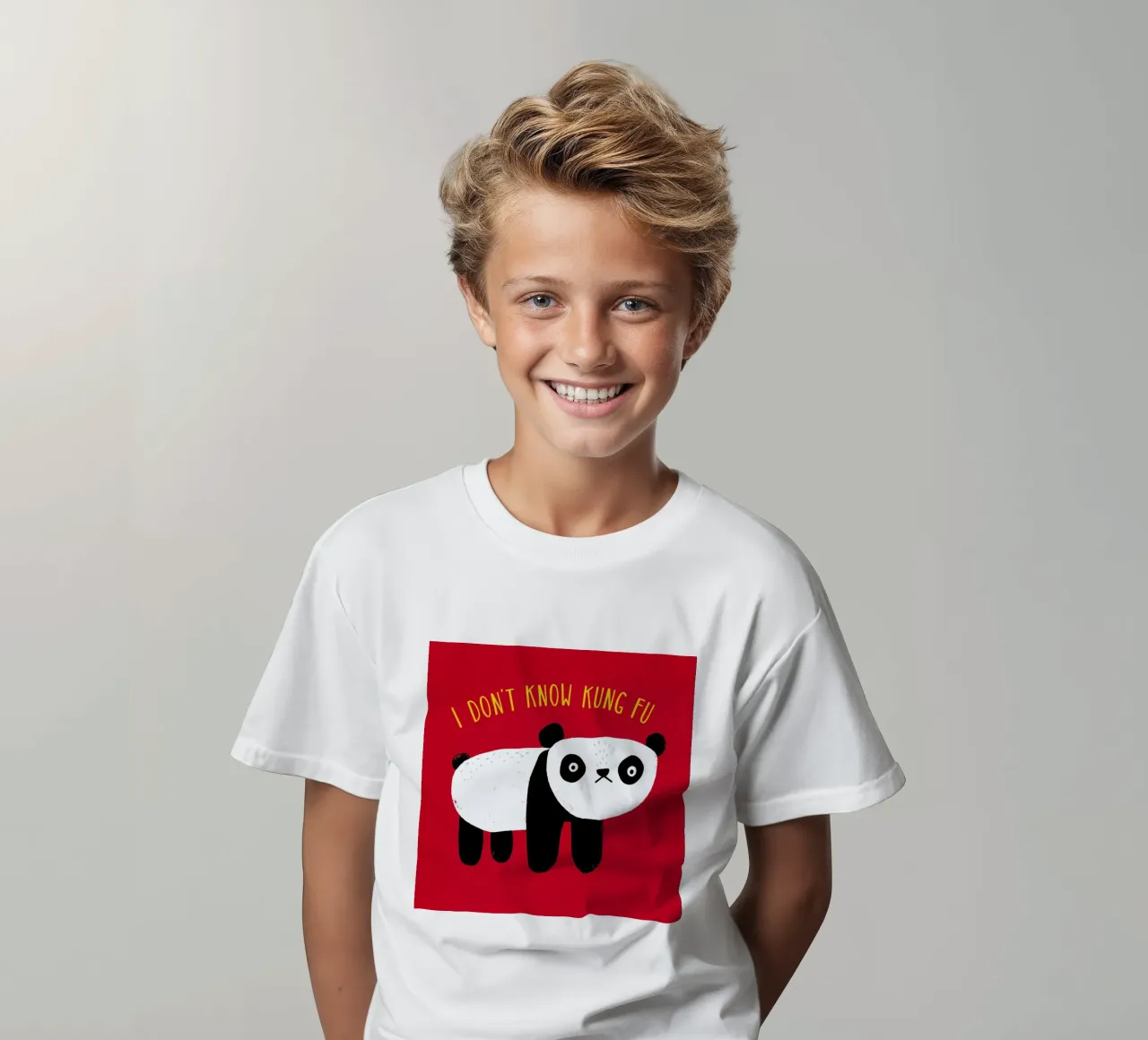 Regular Panda kinder t-shirt van DinoMike
