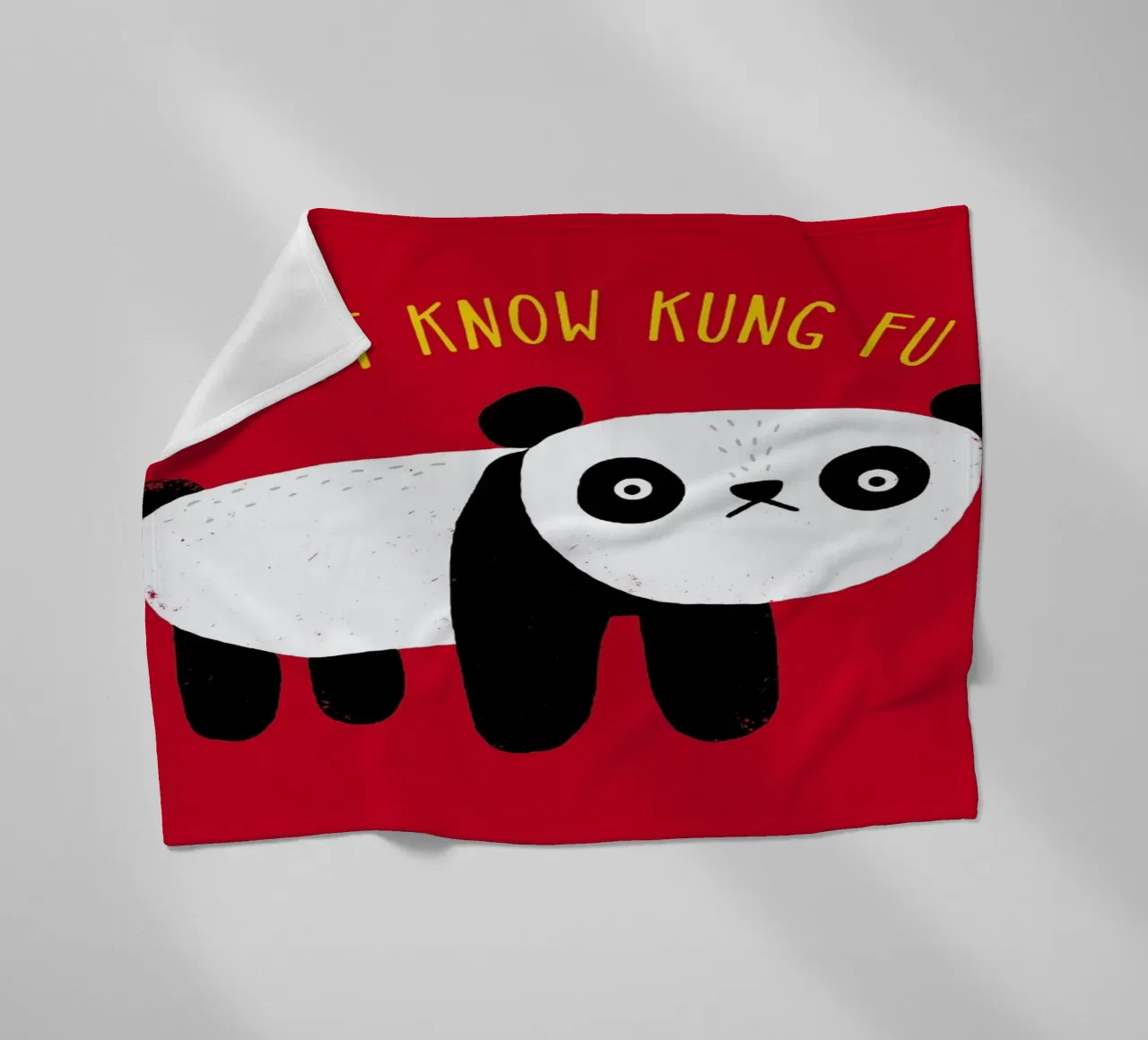 Regular Panda fleece blanket by DinoMike