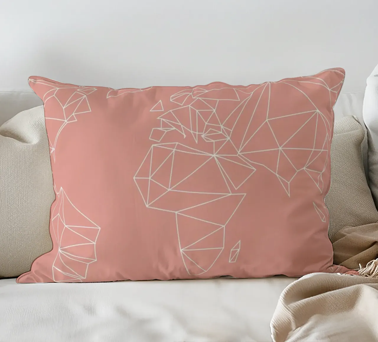 Geometrical World Blush cuscino da Studio Nahili