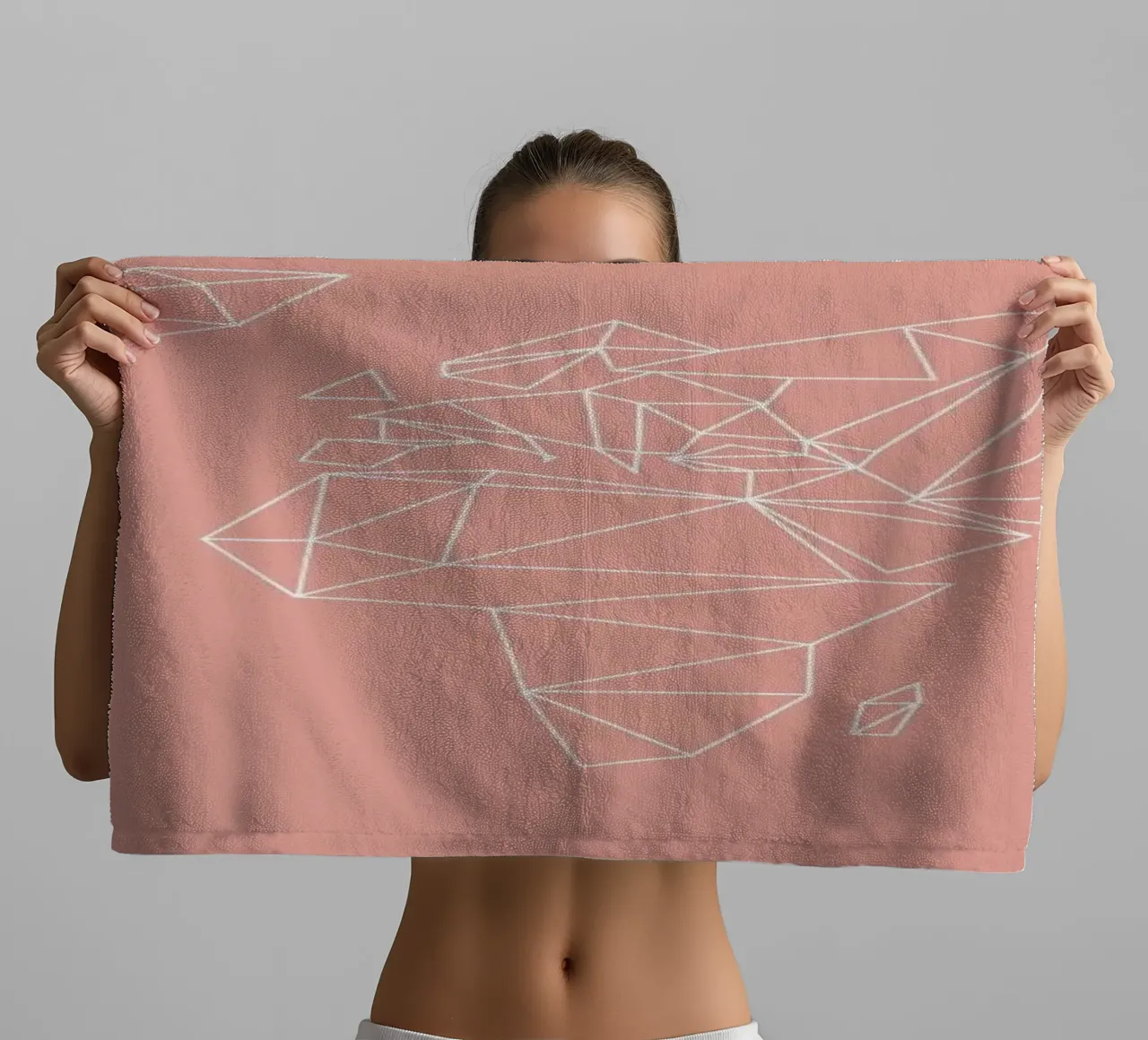 Geometrical World Blush asciugamano da bagno da Studio Nahili