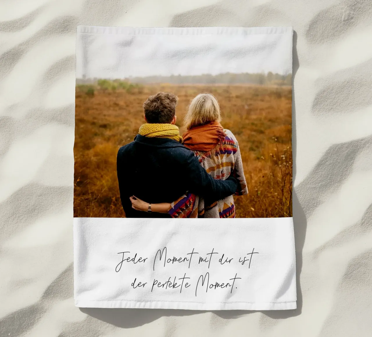 Mit dir beach towel by WORTSPIEL