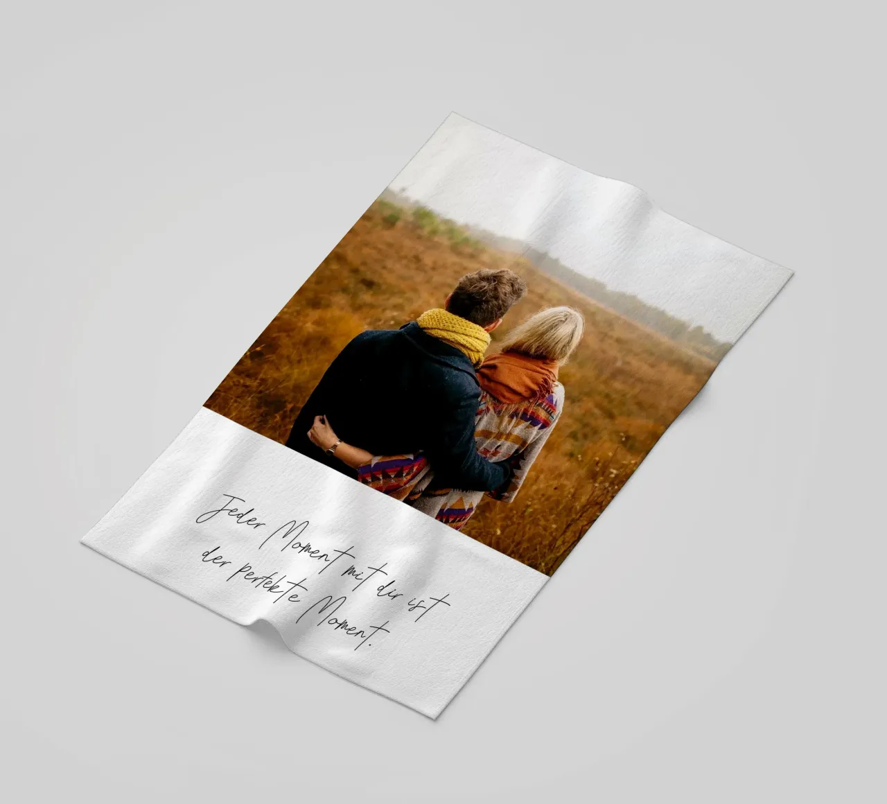 Mit dir beach towel by WORTSPIEL