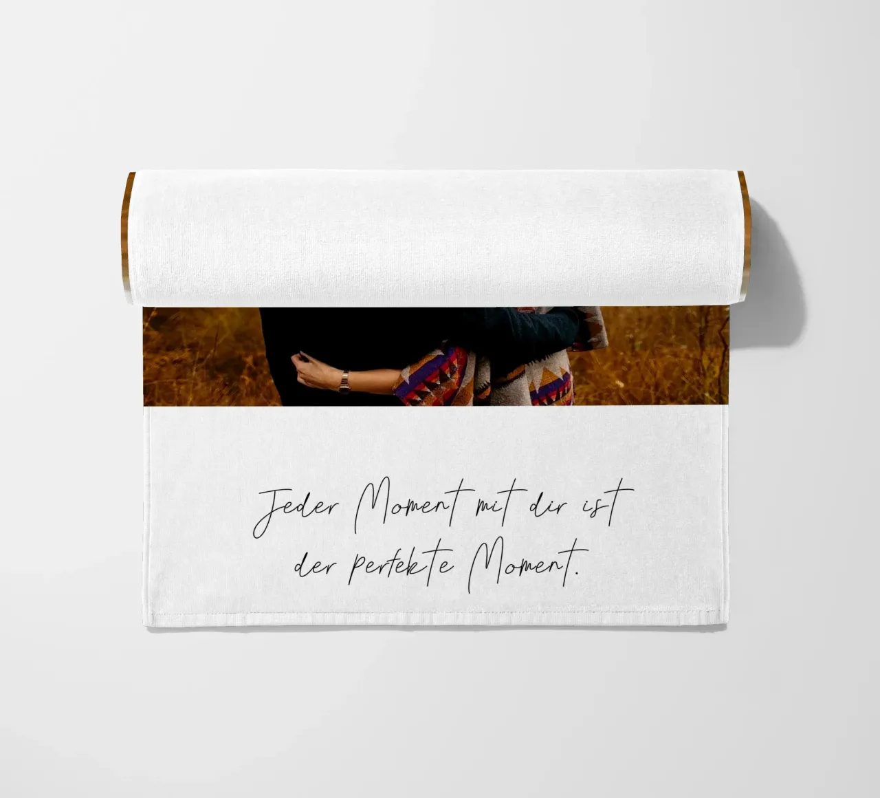 Mit dir beach towel by WORTSPIEL