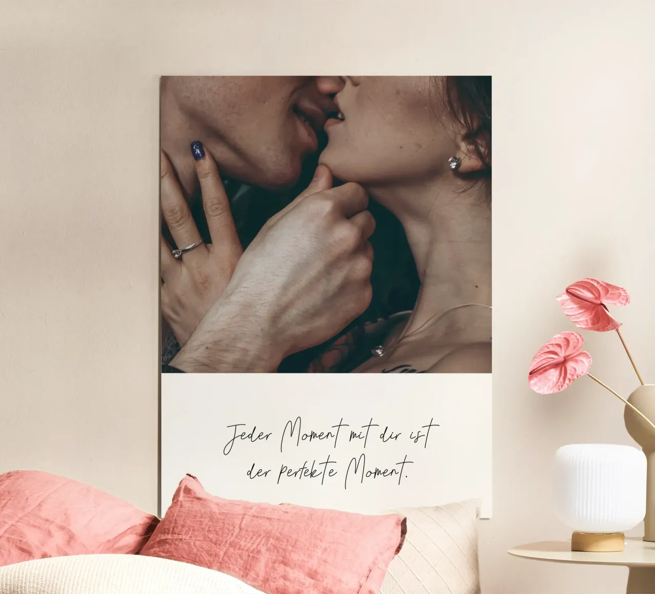 Mit dir poster con telaio in alluminio da WORTSPIEL