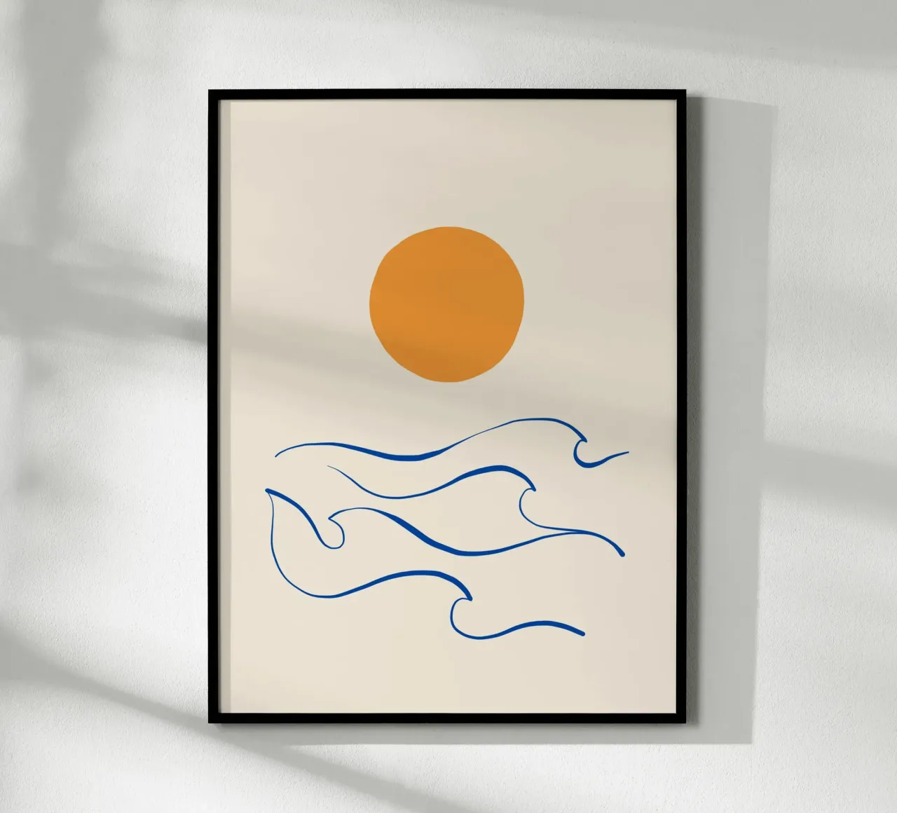 Danza del mare sotto il sole ispirata a Matisse poster con telaio in plastica da Dominique Vari