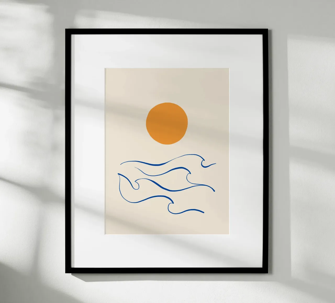 Danza del mare sotto il sole ispirata a Matisse poster con telaio in plastica da Dominique Vari