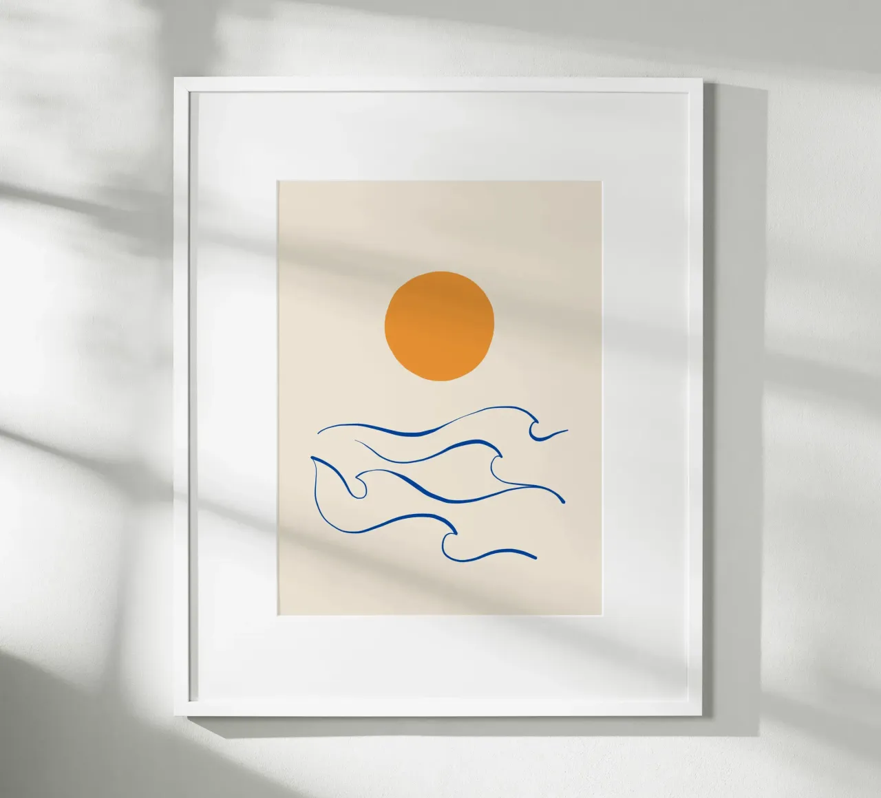 Danza del mare sotto il sole ispirata a Matisse poster con telaio in plastica da Dominique Vari