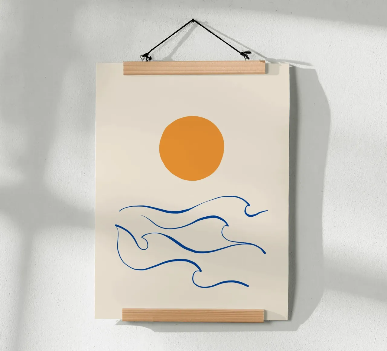 Danza del mare sotto il sole ispirata a Matisse poster con telaio in plastica da Dominique Vari