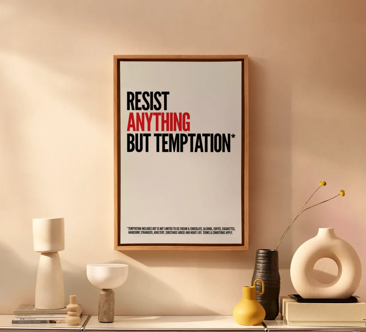 Temptation tela con Cornice a cassetta da Studio One