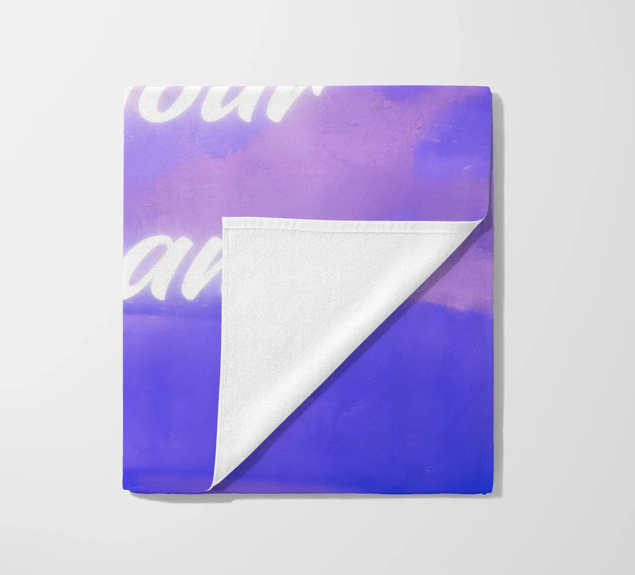 "Believe in Your Dreams" Amethyst Abstract Print beach towel by FABOArt