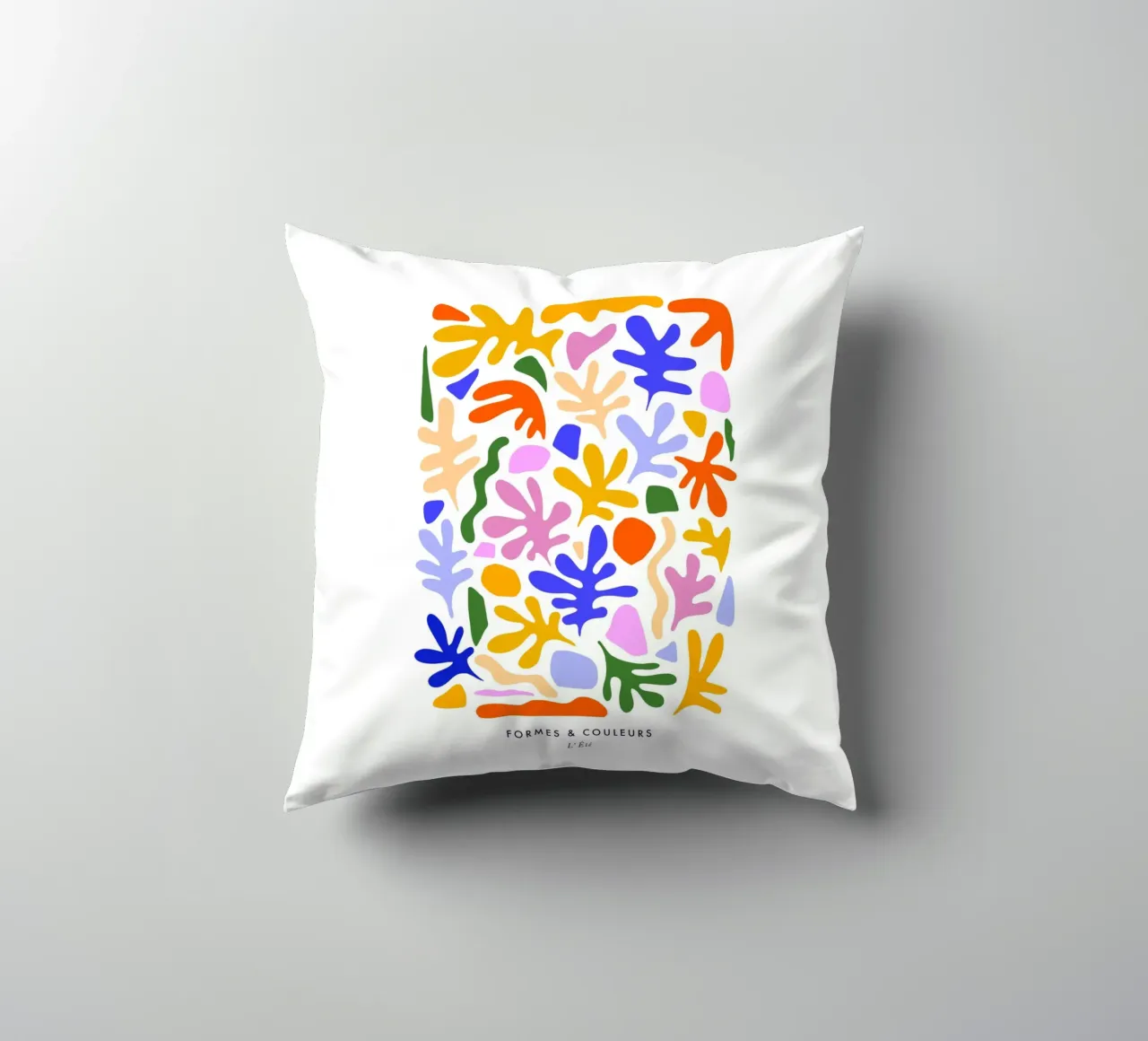 Matisse inspired Organic Shapes & Colours of Summer decorative cushion by Dominique Vari
