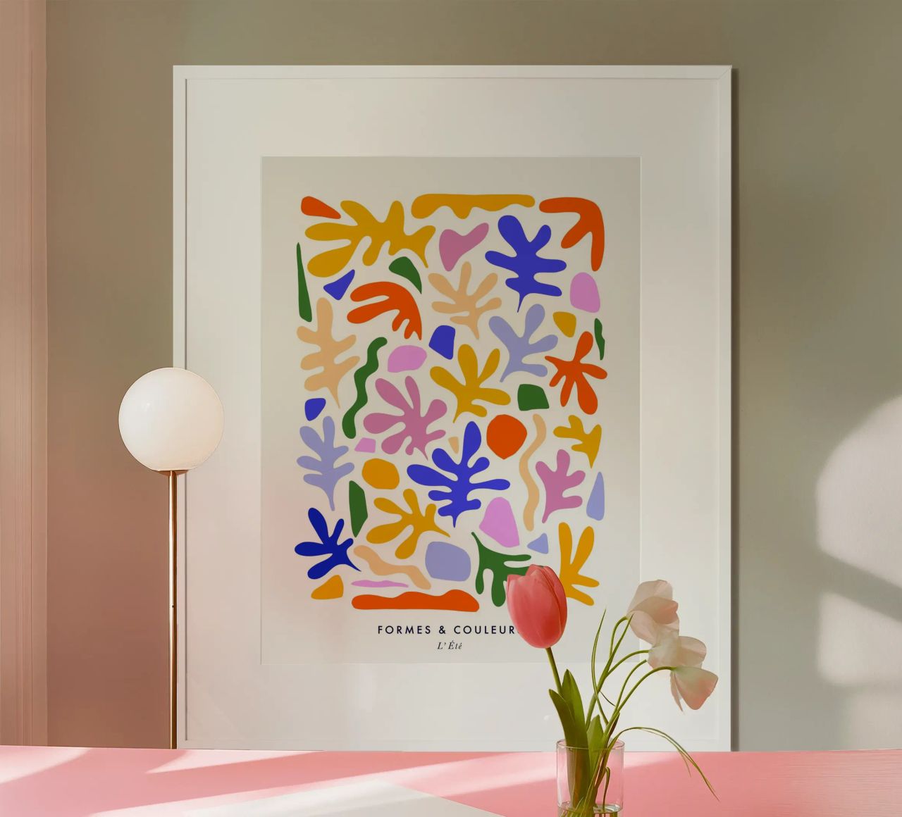 Forme organiche e colori estivi ispirati a Matisse poster da Dominique Vari