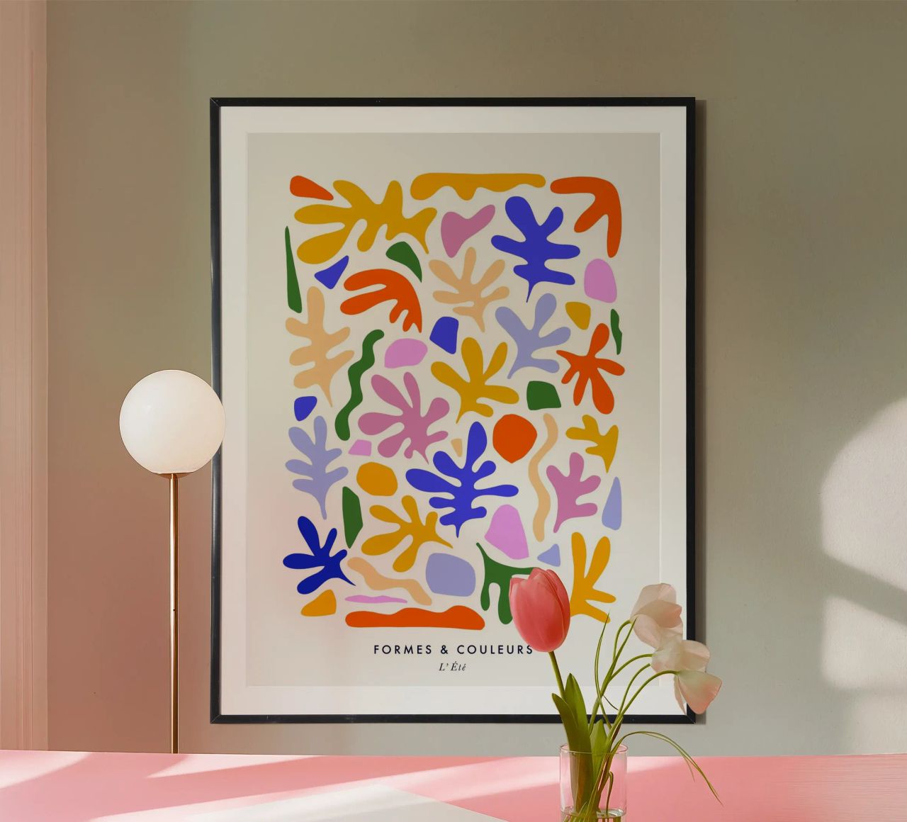 Forme organiche e colori estivi ispirati a Matisse poster da Dominique Vari