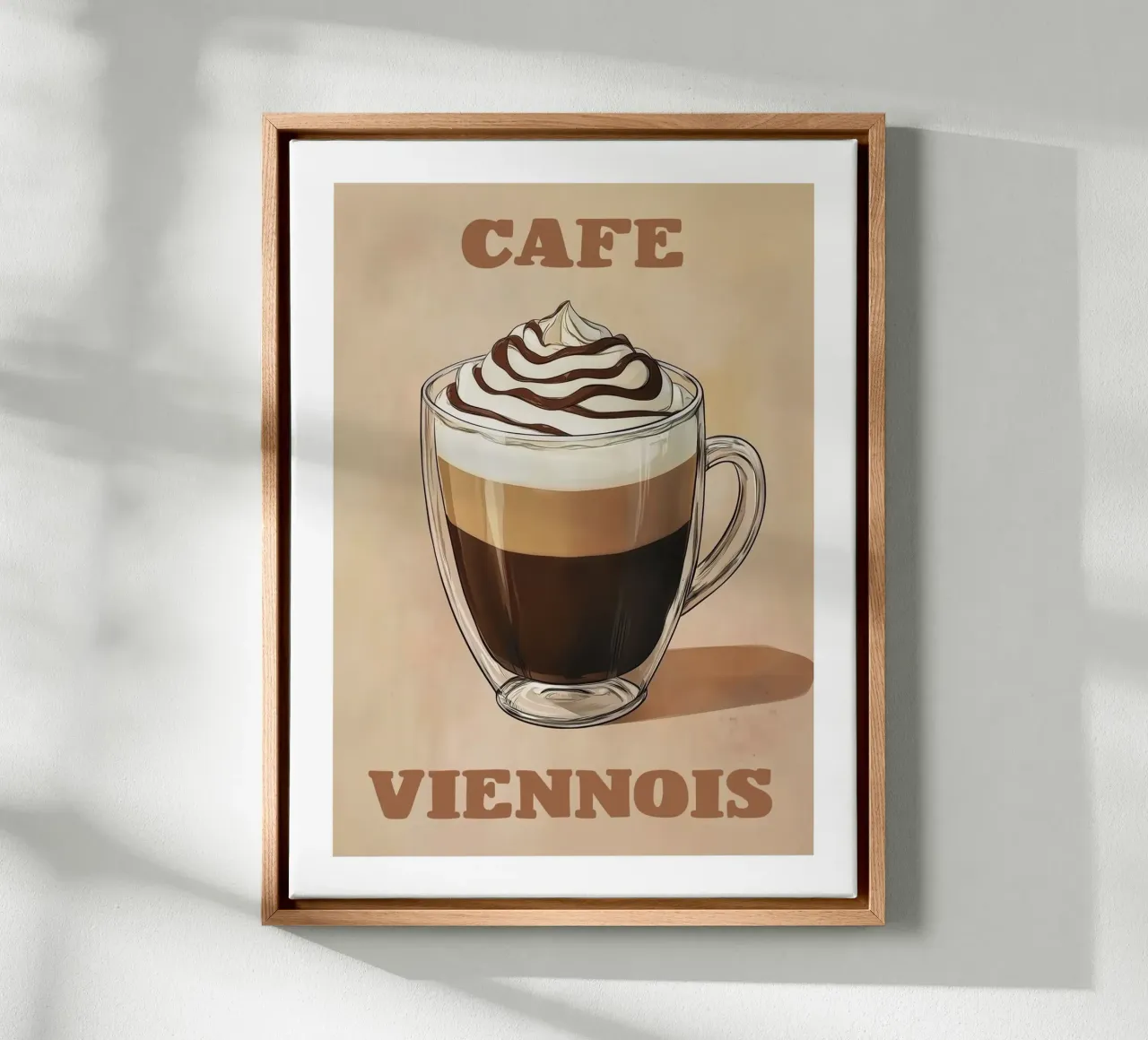 Caffè Viennois tela con Cornice a cassetta da Spice & Style