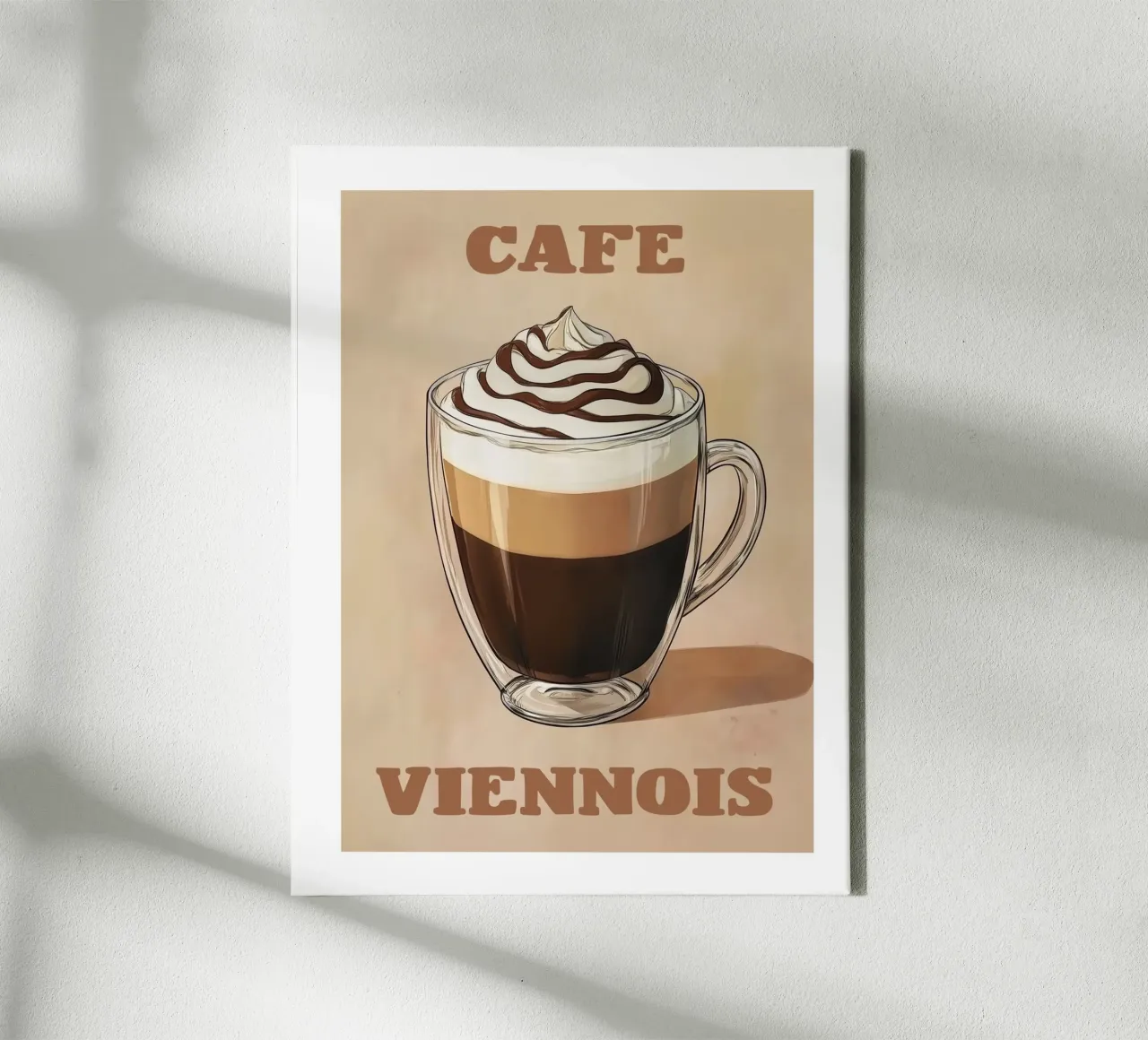 Caffè Viennois tela con Cornice a cassetta da Spice & Style