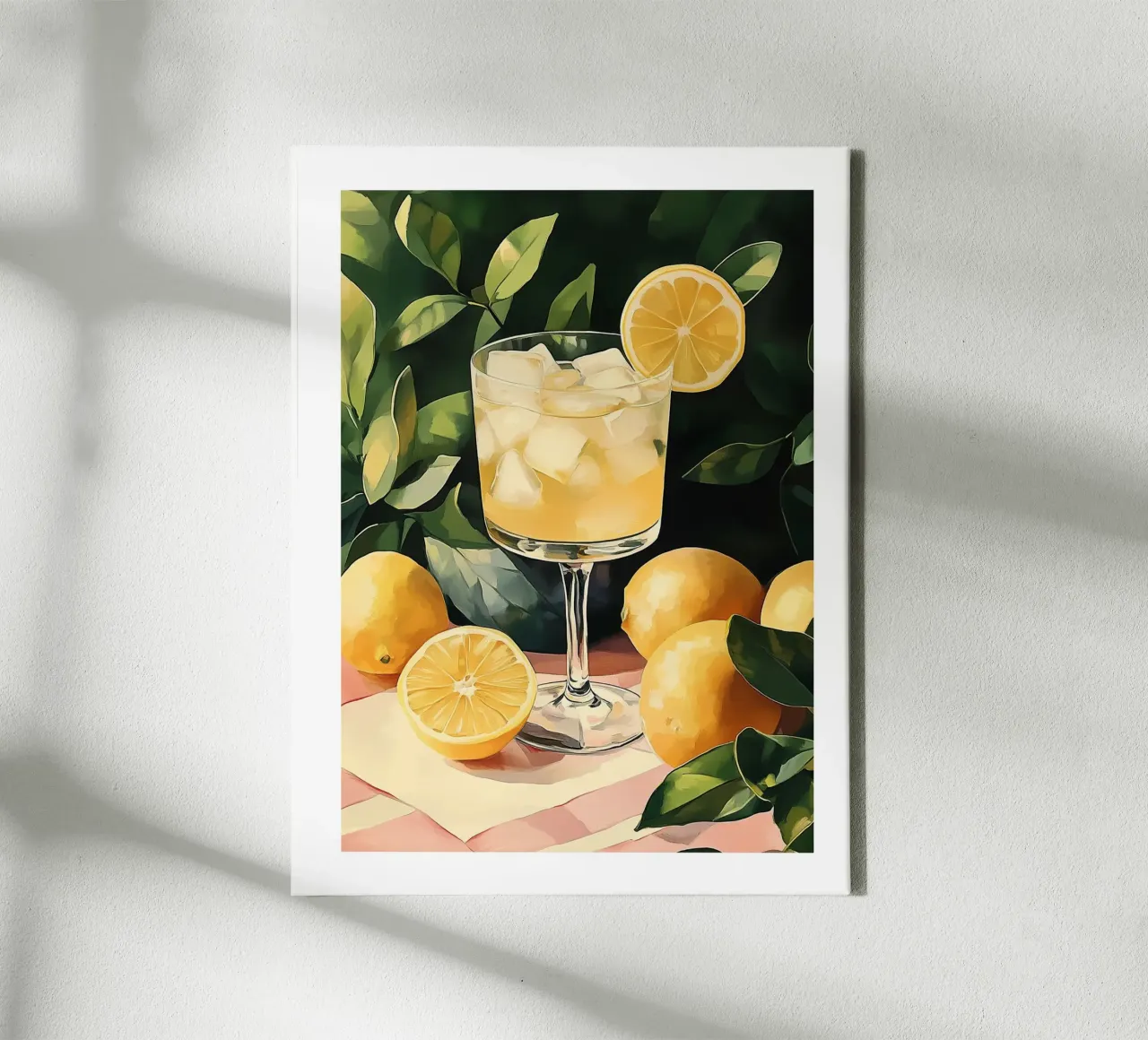 Lemonade Lemon canvas with Floater frame by Spice & Style