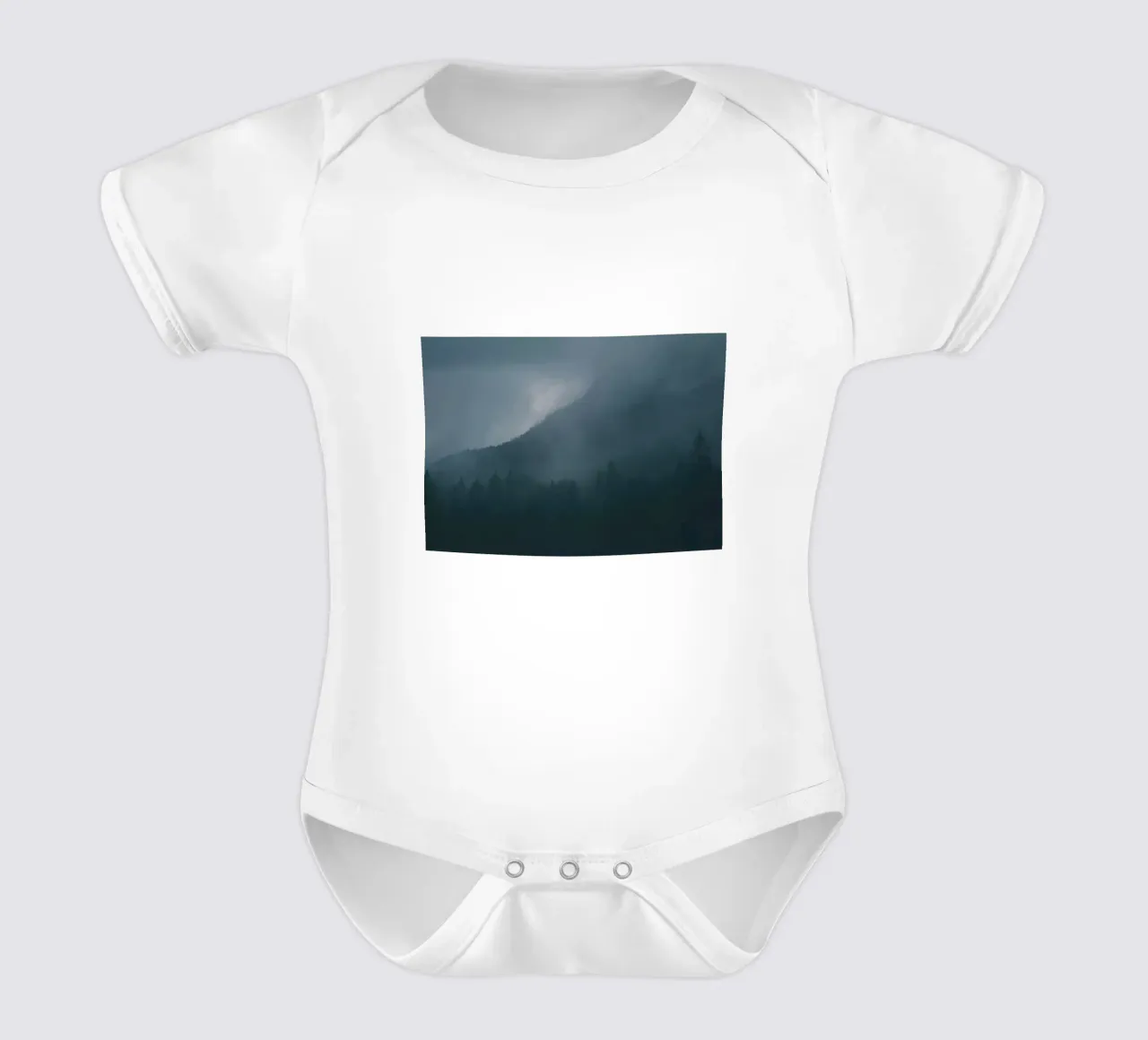 Mania Landscapes Raw 4 Karwendel (Austria) short-sleeve baby romper by Mania Print Collection