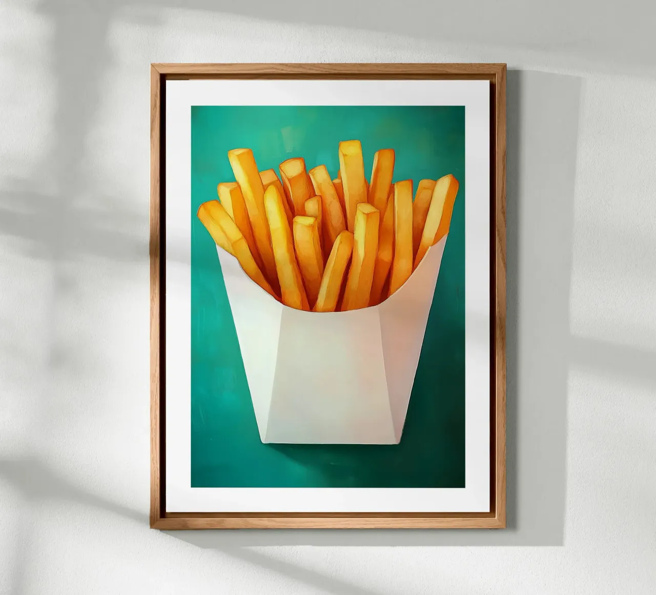 Patatine fritte dorate alluminio dibond da Spice & Style