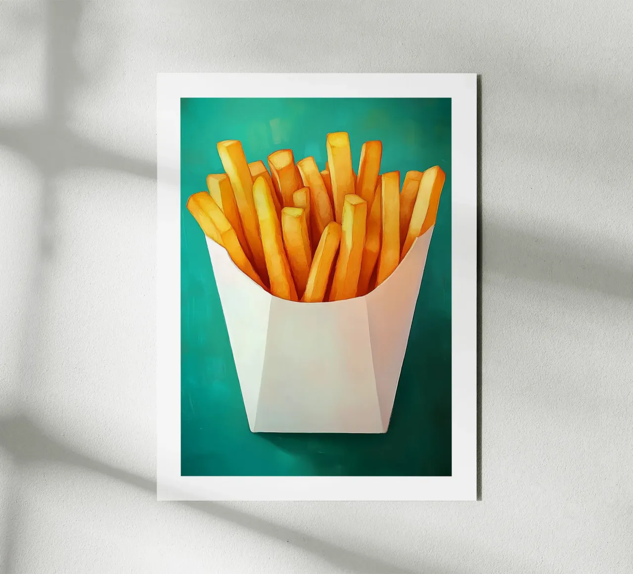 Patatine fritte dorate alluminio dibond da Spice & Style