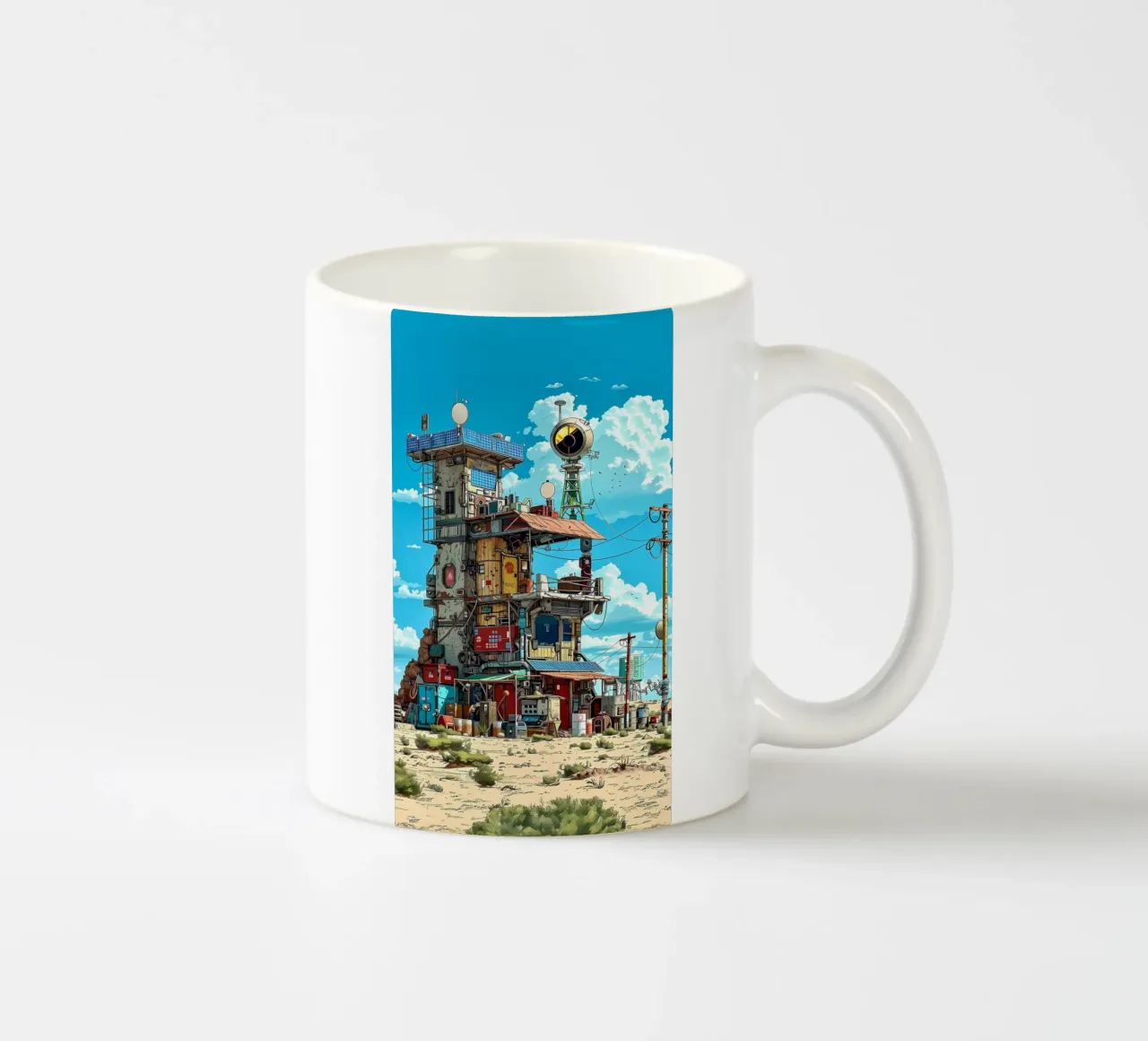paesaggio casa spiaggia wallart tazza in ceramica da Manh beo