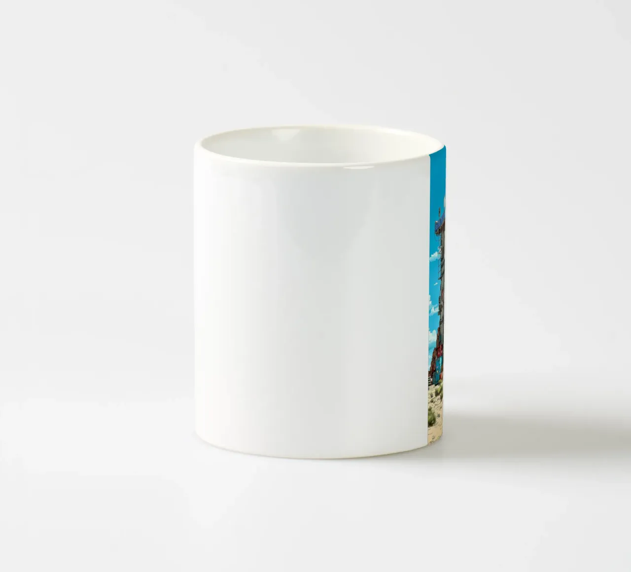 paesaggio casa spiaggia wallart tazza in ceramica da Manh beo