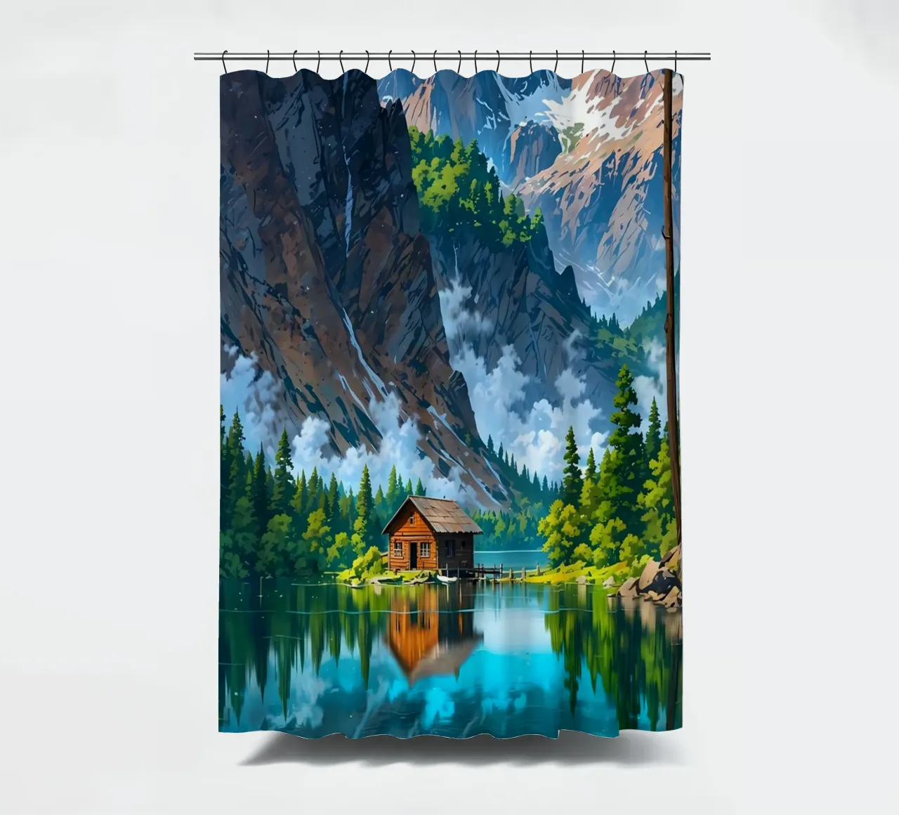 landscape anime wallart shower curtain by Manh beo