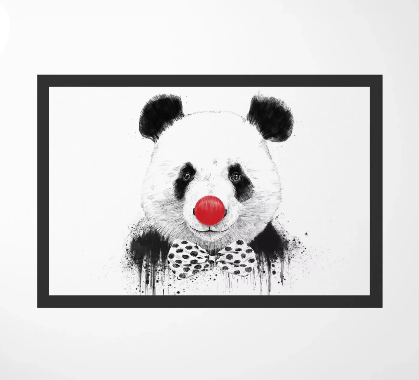 Clown Panda doormat by Balazs Solti