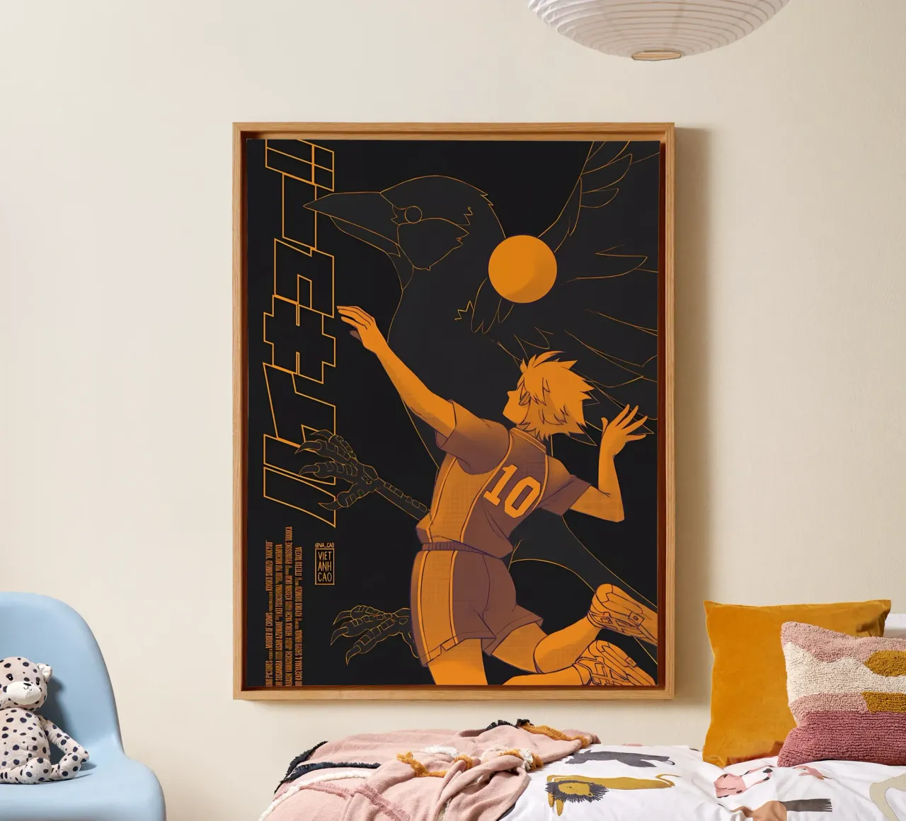 vlieg hoog hakiyu canvas met Baklijst van Manh beo