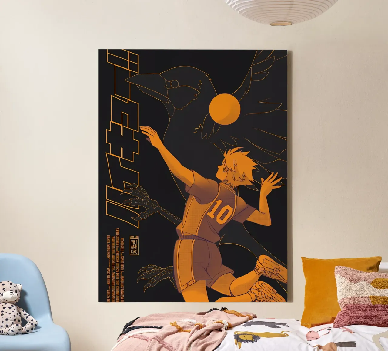 vlieg hoog hakiyu canvas met Baklijst van Manh beo
