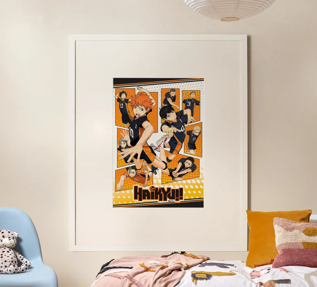 volare alto haikyu poster con telaio in legno da Manh beo