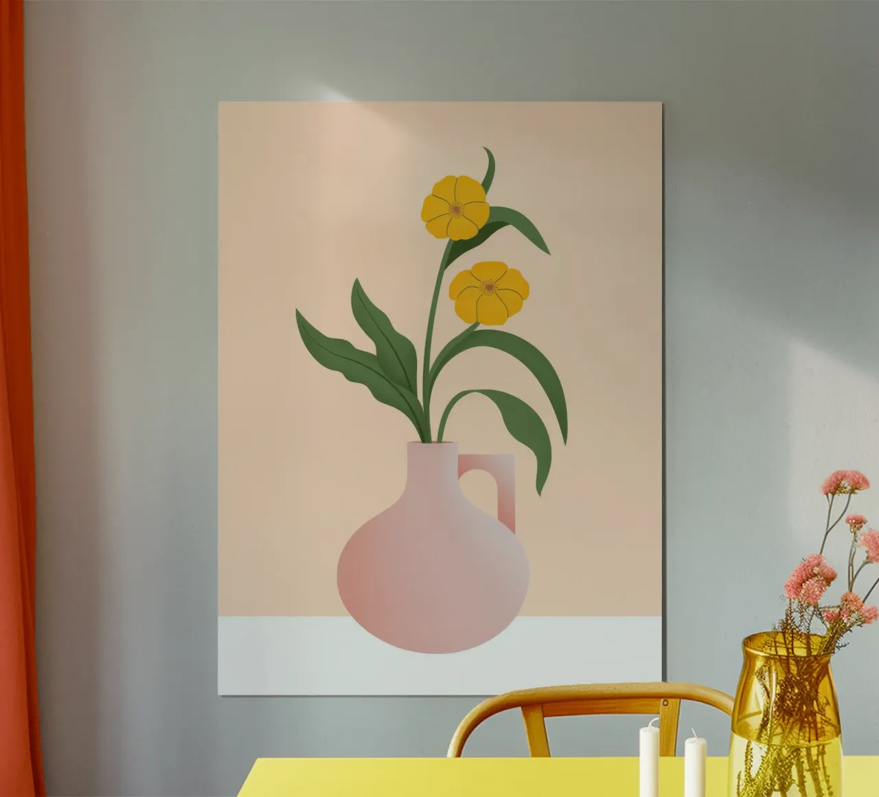 Eleganza floreale poster con telaio in plastica da Artie Shifa