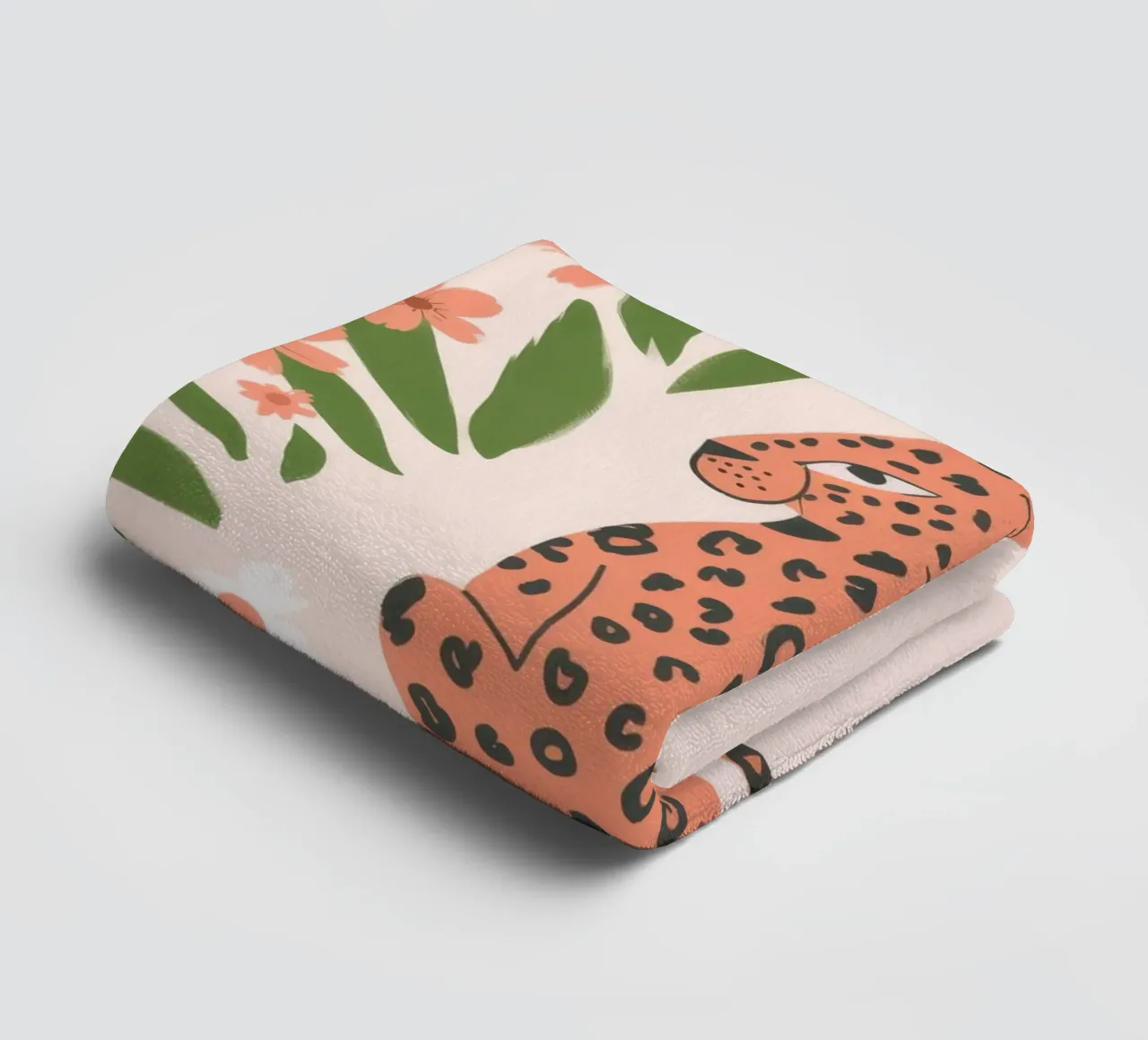 Geblümter Leopard Handtuch von Artie Shifa