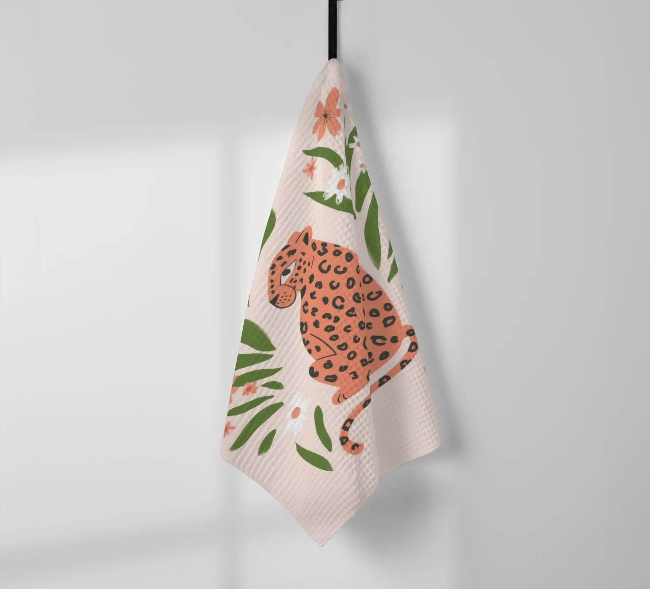 Leopardo floreale canovaccio da cucina da Artie Shifa