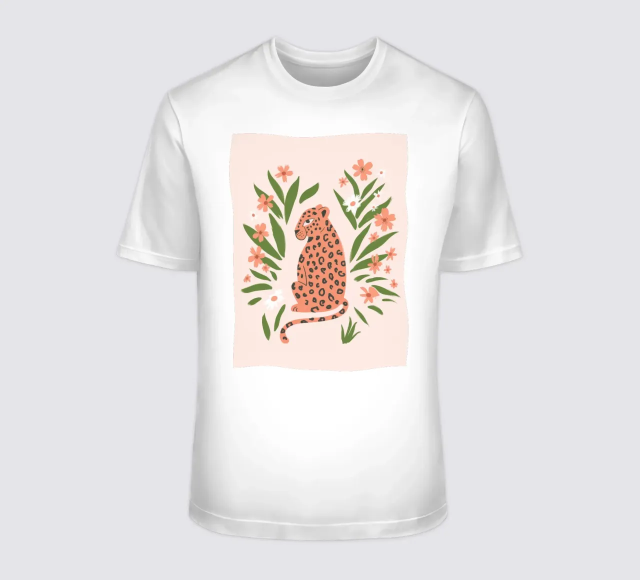 Floral Leopard t-shirt by Artie Shifa