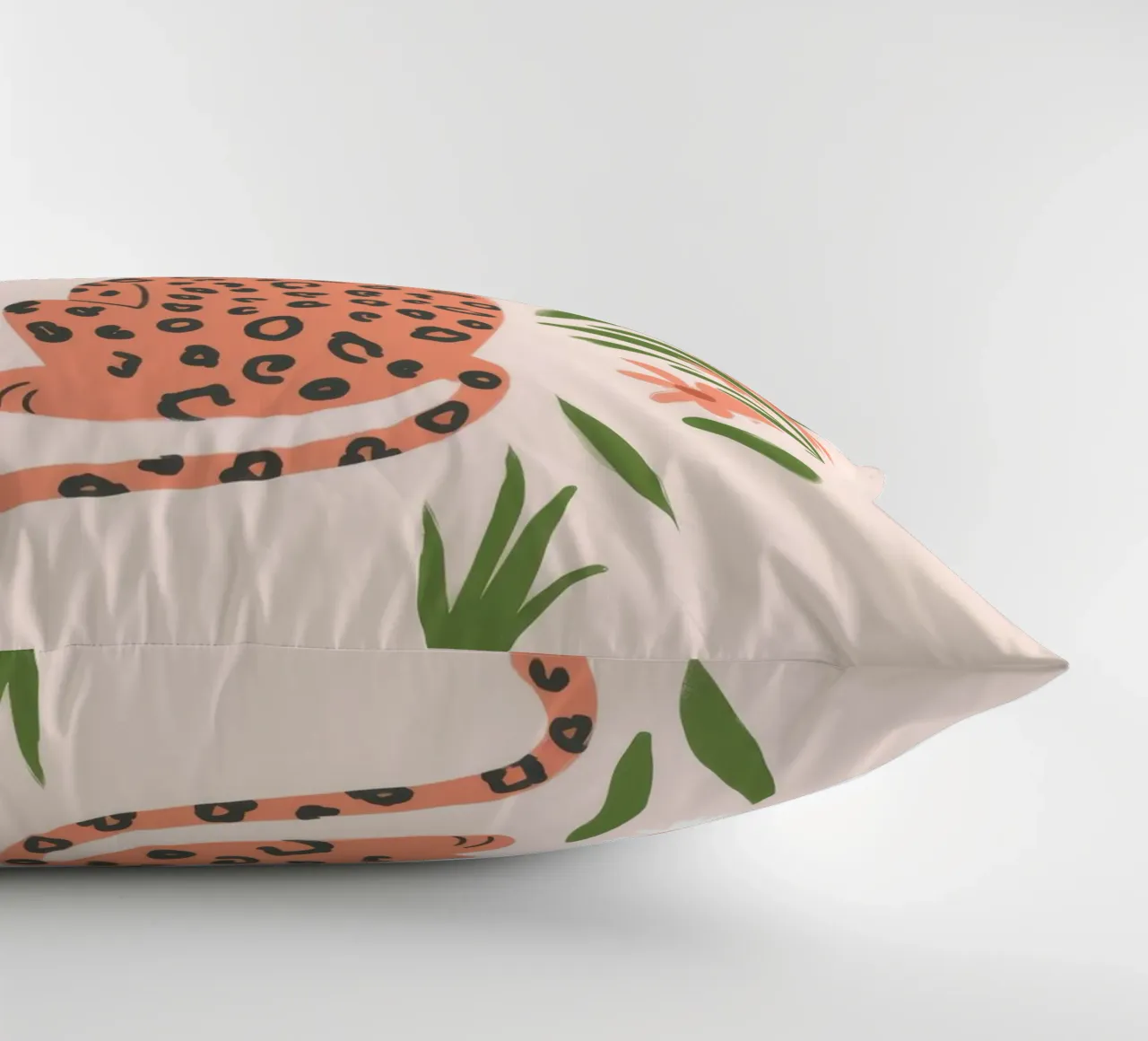 Floral Leopard decorative cushion by Artie Shifa