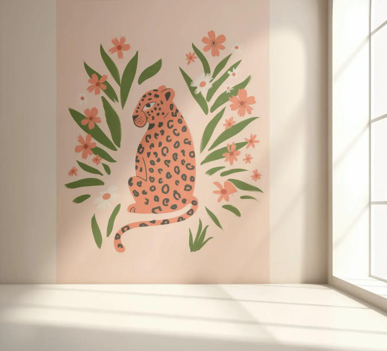 Floral Leopard photo wallpaper by Artie Shifa