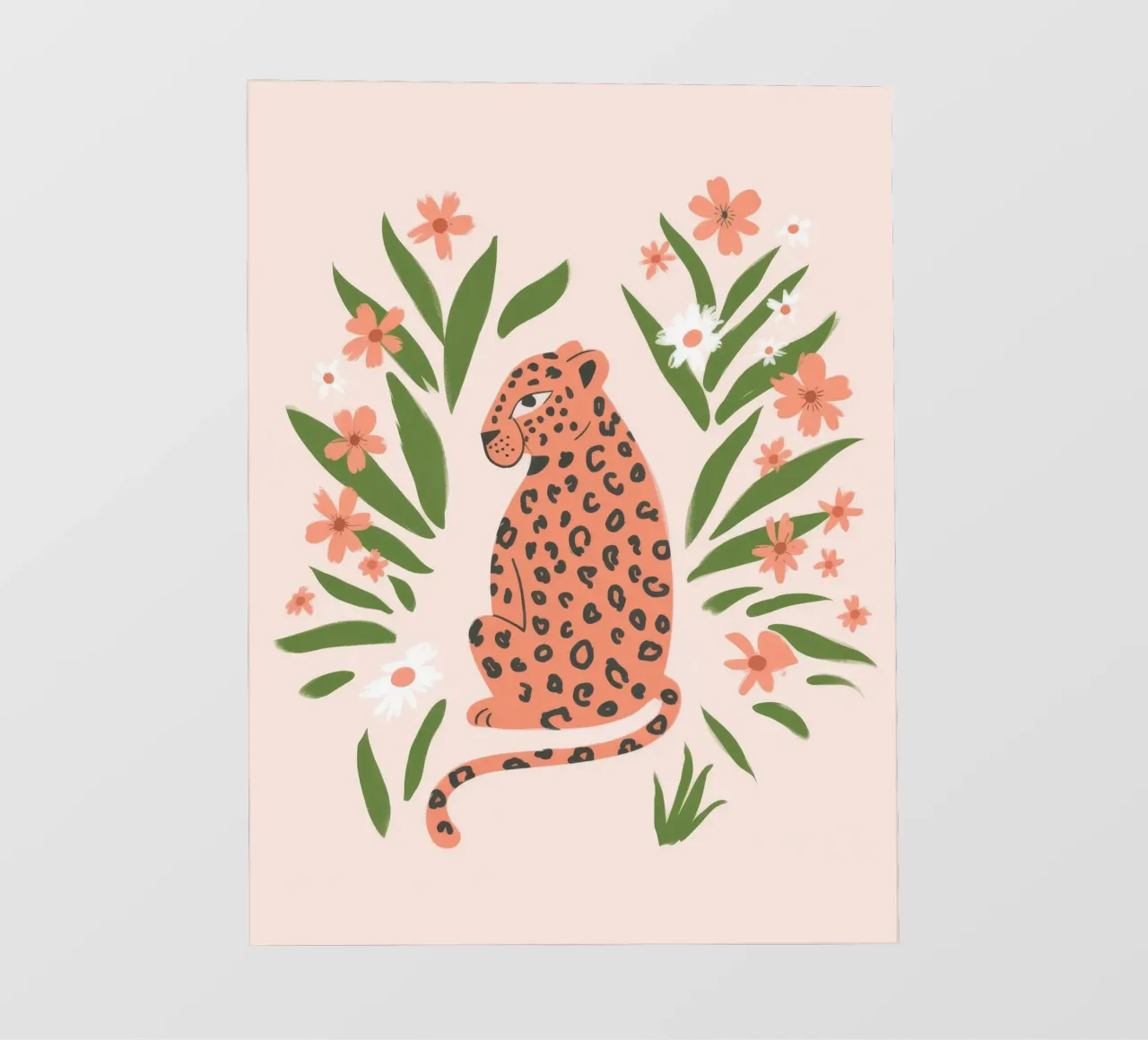 Floral Leopard photo wallpaper by Artie Shifa