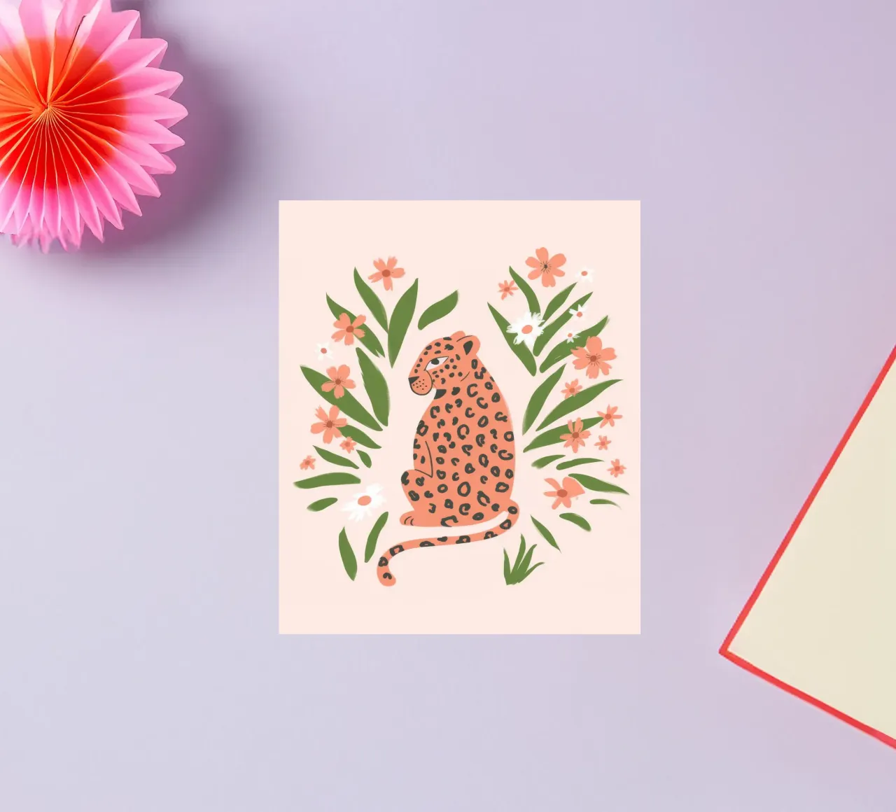 Floral Leopard sticker by Artie Shifa