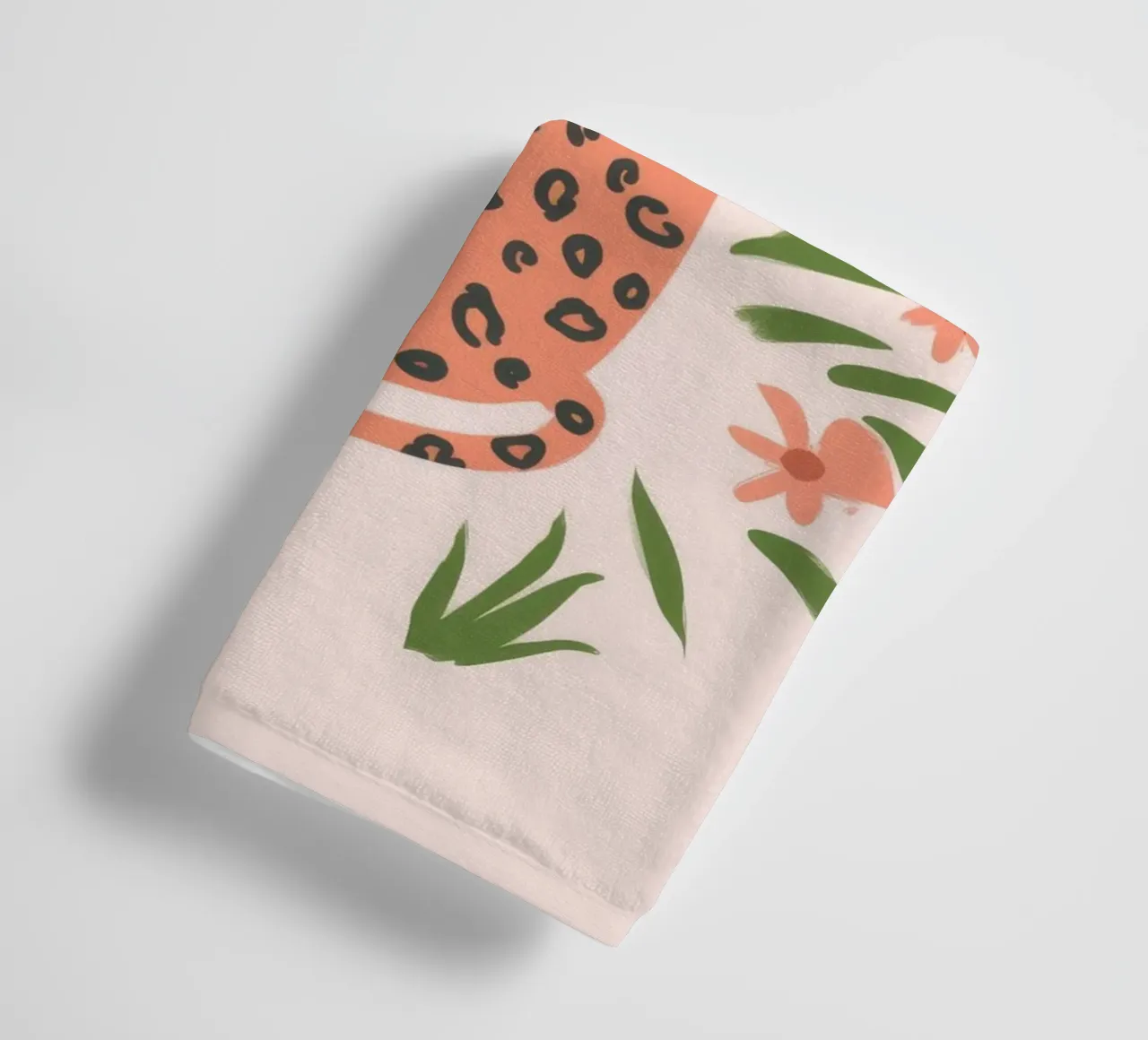 Geblümter Leopard Handtuch von Artie Shifa