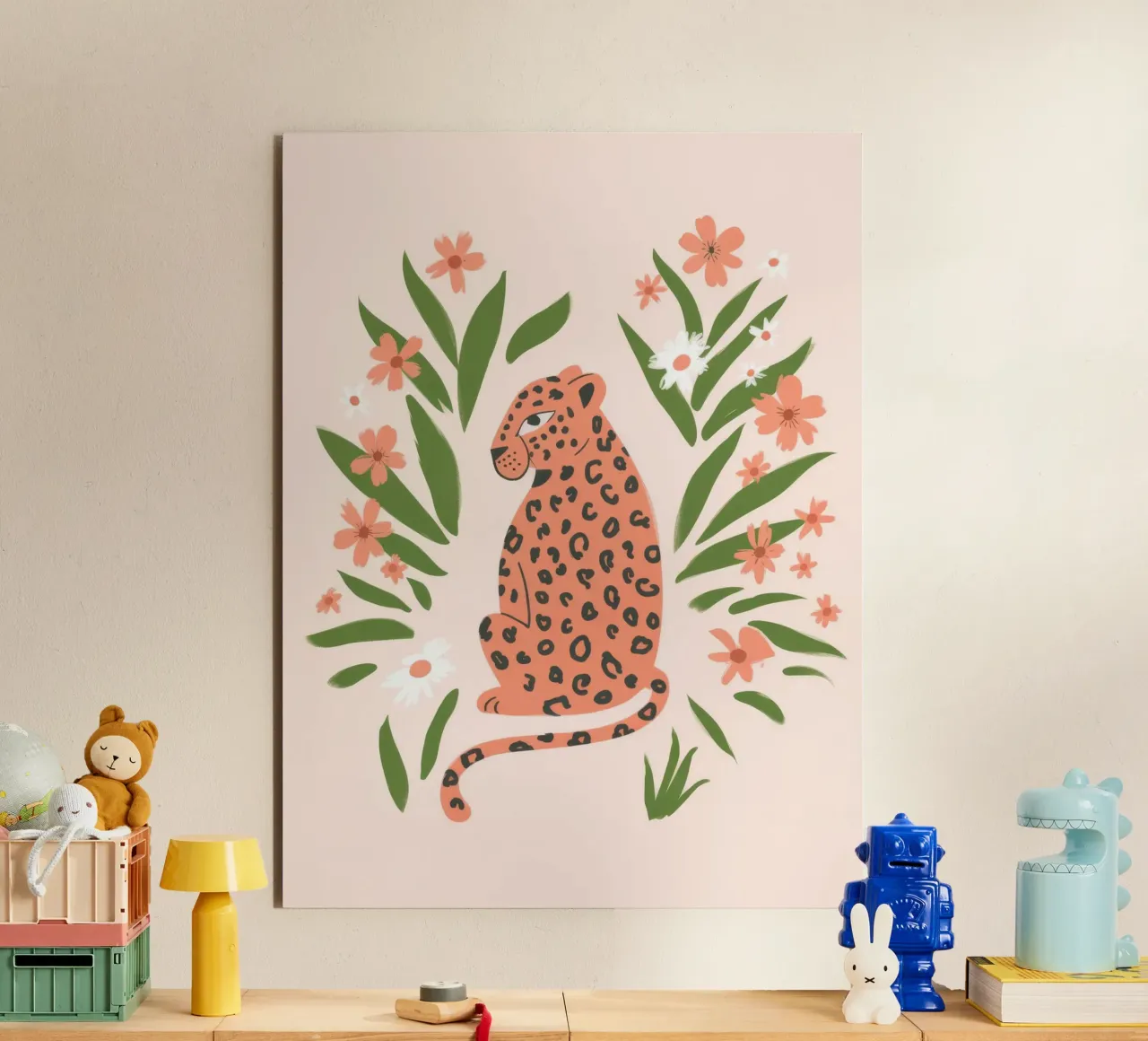 Floral Leopard alu-dibond by Artie Shifa