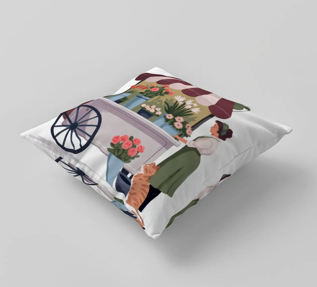 Carrello dei fiori cuscino da Artie Shifa