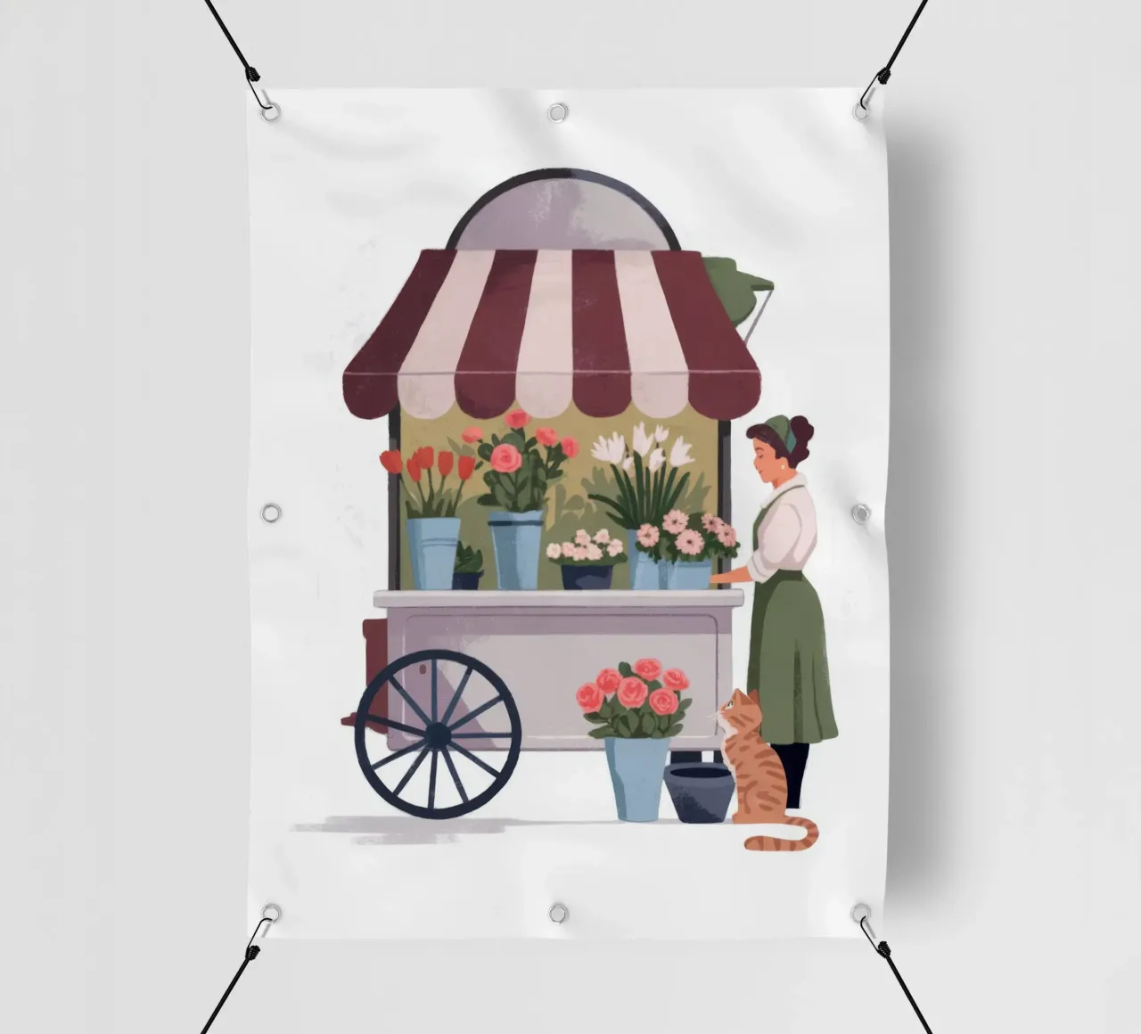Carrello dei fiori telo in pvc da Artie Shifa