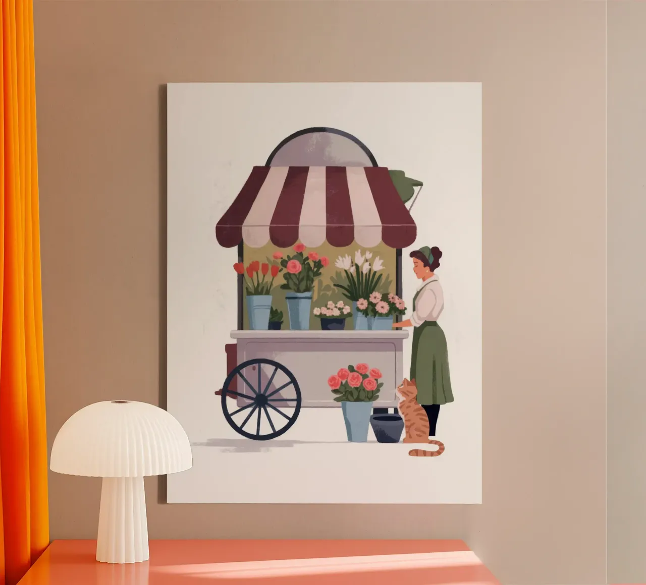 Carrello dei fiori tela con Cornice a cassetta da Artie Shifa