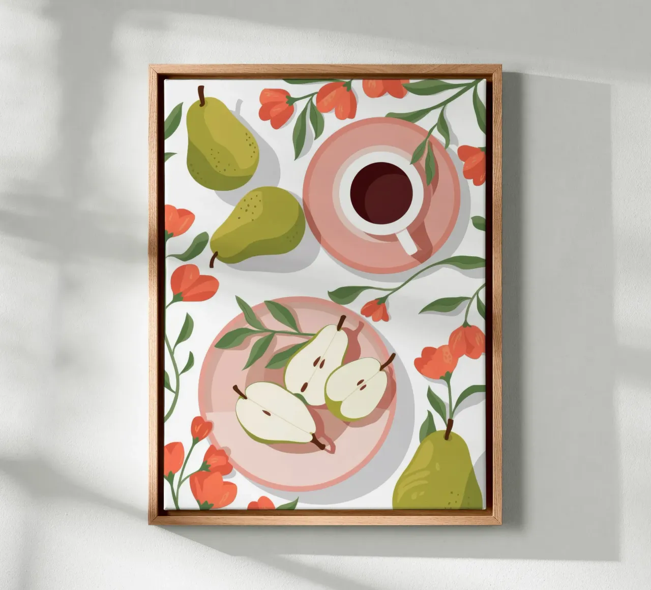 Fruitful Delight canvas with Floater frame by Artie Shifa