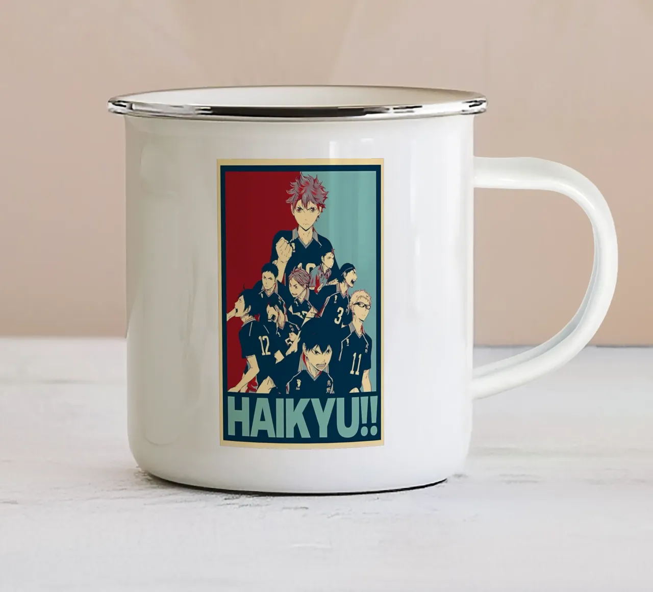haikyu flyhigh wall art tazza in smalto da Manh beo