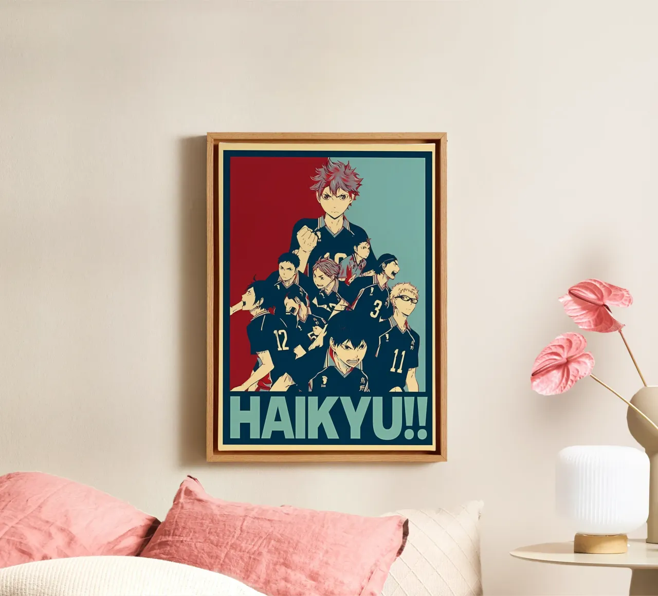 haikyu flyhigh wall art tela con Cornice a cassetta da Manh beo